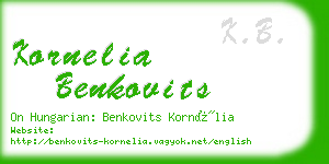kornelia benkovits business card